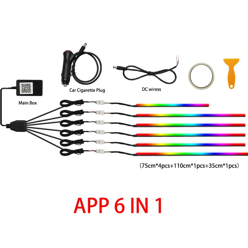 22in1 Symphony Car Ambient Light RGB 213 Color Universal Car Interior led strip acrylic Backlight Guide Symphony Atmosphere lamp