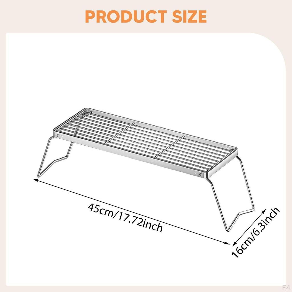 Регулируемая решетка для костра для рыбалки и пикников