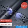 Anti-Blue Light Glasses Stylish Retro Black Frame Men's Prescription Glasses Clear Lens 0~-400