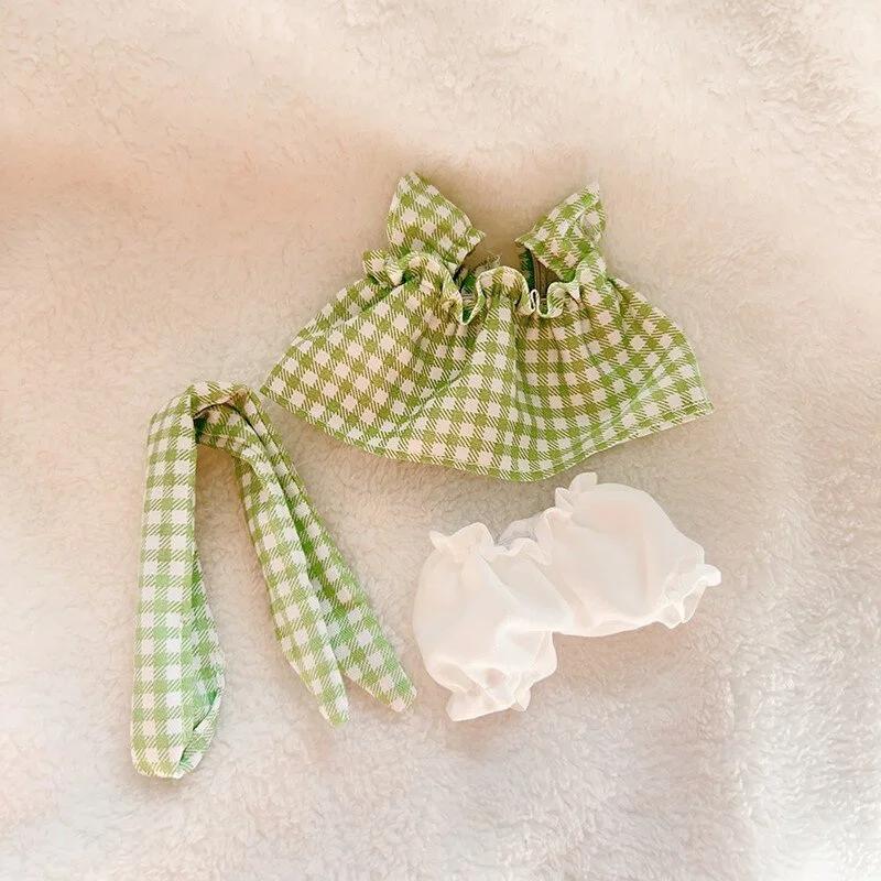 17 см симпатичная плюшевая мини-кукольная одежда аксессуары для кукол-идолов вишня/ананас комплект из трех предметов подарок