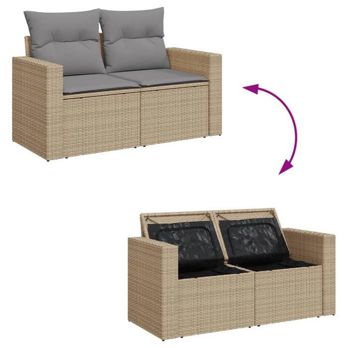 VidaXL Salon de Jardin avec Coussins 12 pcs, Canapés de Terrasse, Ensemble de Meubles de Patio, Mobilier d'Extérieur, 3256752