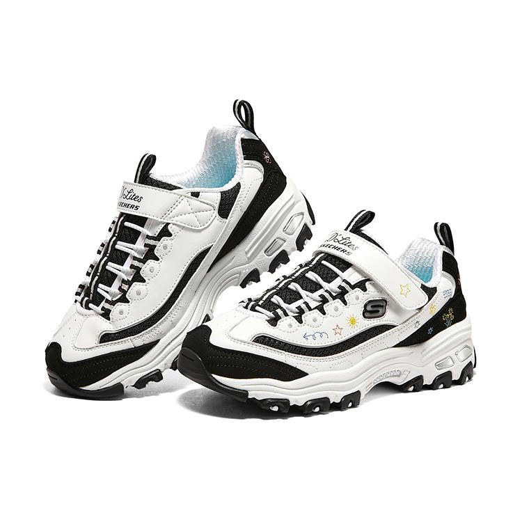 Skechers Abrasion Resistant, Breathable, Lightweight Abrasion Resistant, Breathable, Lightweight Kids Lifestyle Shoes 319020L-BKW