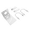 Antenna Mast Clamp with U Bolts Silver Angle Adjustable Galvanized Stainless Steel Antenna Pole Clam