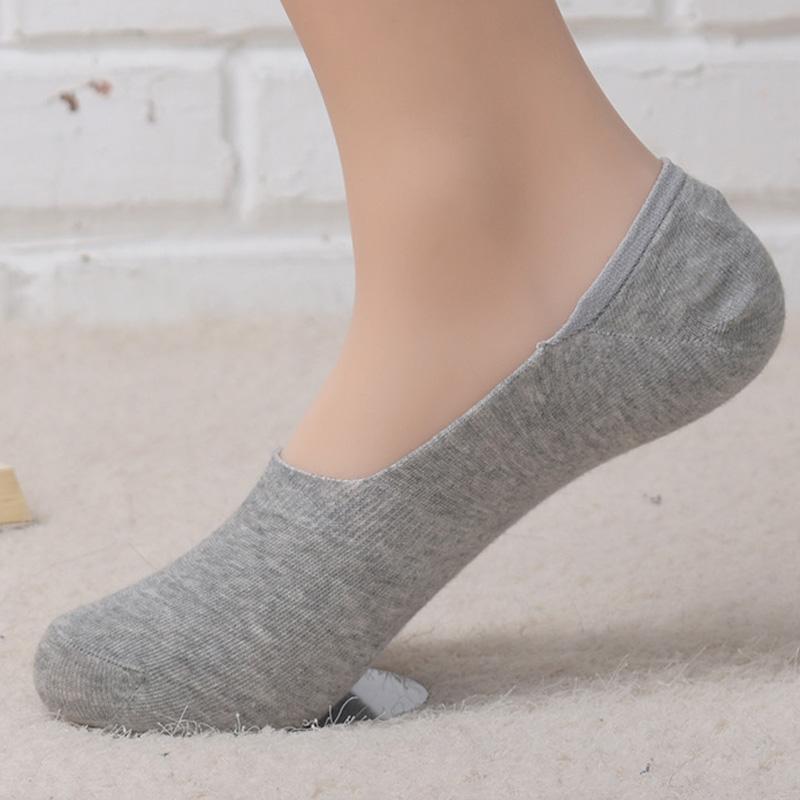 Мужские носки Banboo и хлопковые носки в упаковке, 5 пар, модные повседневные нескользящие силиконовые невидимые тапочки, мужские носки-невидимки, размеры 37-43