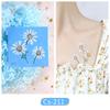Trendy White Flower Temporary Tattoo Stickers for Face & Arm