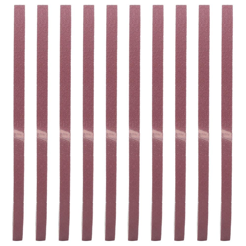 10pcs 100 Grit Abrasive Bands 533 x 9mm Sandpaper Sander Belts Durable Sanding Belts Metal Grinding