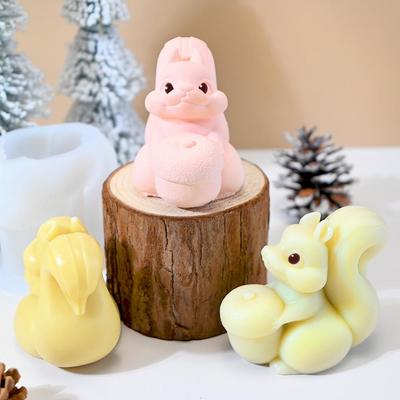 Сделай сам 3D форма для ароматерапевтической свечи «Белка» - Силиконовая форма для милых гипсовых настольных фигурок животных