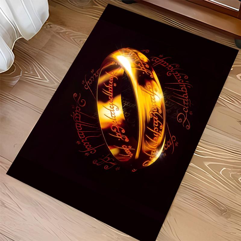 1pc The Hobbit Print Area Rug - Soft,Washable Non-Slip Indoor Mat for Office Chairs,Living Room,Home Office Decorative Rug