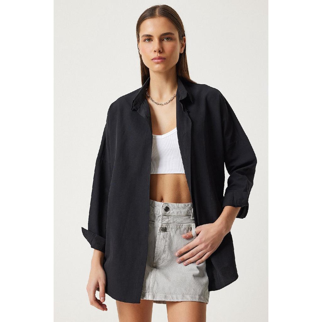 Базовая рубашка Oversize шоколадного цвета