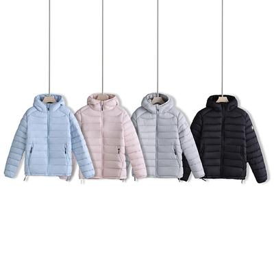 Зима новая женская мода с капюшоном в рубчик пуховый хлопковый одежда чувство дизайна короткая стеганая нить легкая хлопковая одежда куртка снаружи