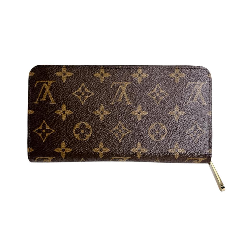 LOUIS VUITTON Monogram Zip Around Long Wallet purse Monogram canvas Brown M60017 Used