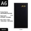 A6 2026 Agenda Book with Calendar Daily Weekly Planner Mini Appointment Notebooks  Students
