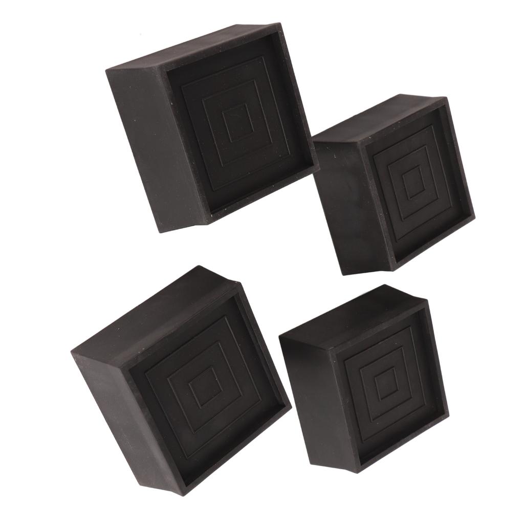 Подставка для мебели 2 дюйма, штабелируемая, ТПУ, квадратная, для стола, сверхпрочная, водонепроницаемая, противоскользящая, черная, увеличивающая высоту, для кровати