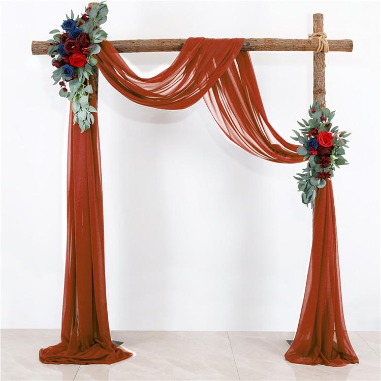 Wedding Arch Draping Fabric Veil Chiffon Beauty Gauze Wrinkle Resistant Outdoor Lawn Ceremony Backdrop Decoration Marriage
