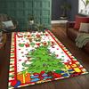 Christmas Holiday Doormat with Non-Slip Backing, Machine Washable Polyester Rug for Living Room, Bedroom & Cafe Decor