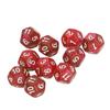 40pcs Polyhedral Dice Clear Numbers Waterproof Prevent Oxidation 12 Sided Dice Set for Game Teaching Red