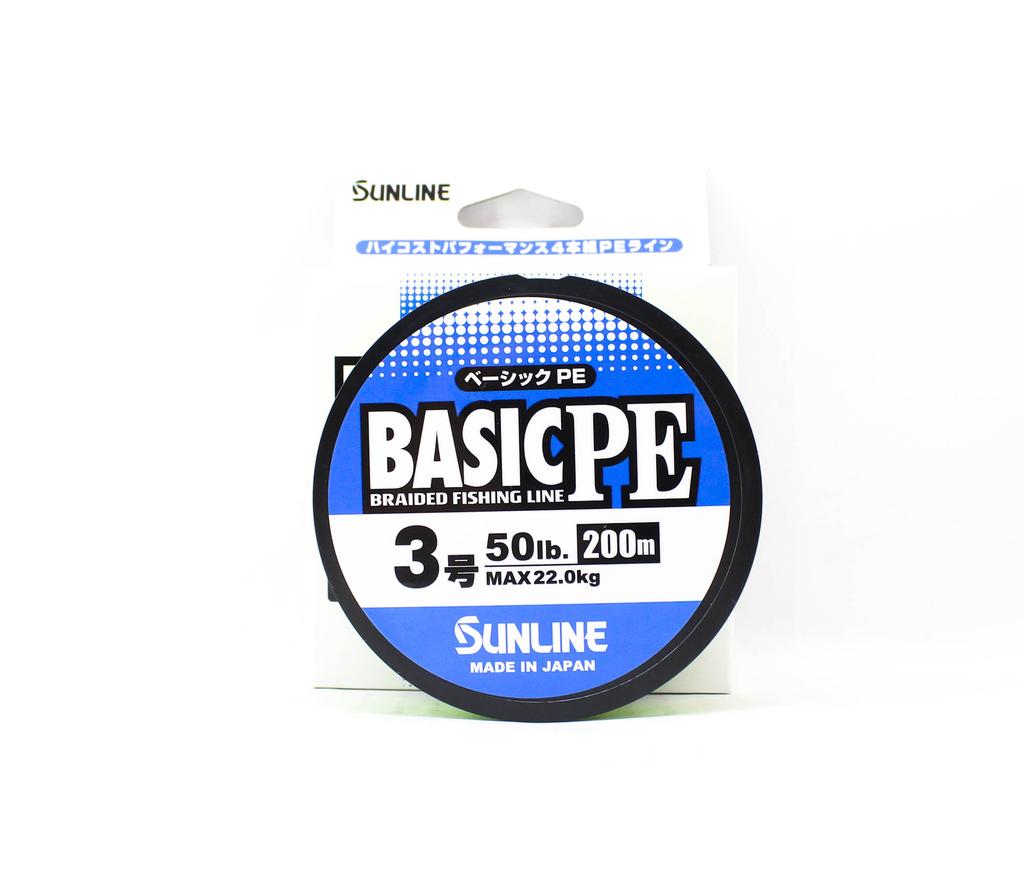 Sunline Плетеный шнур P.E X4 Basic P.E HG 200м P.E 3 50lb LG (7968)