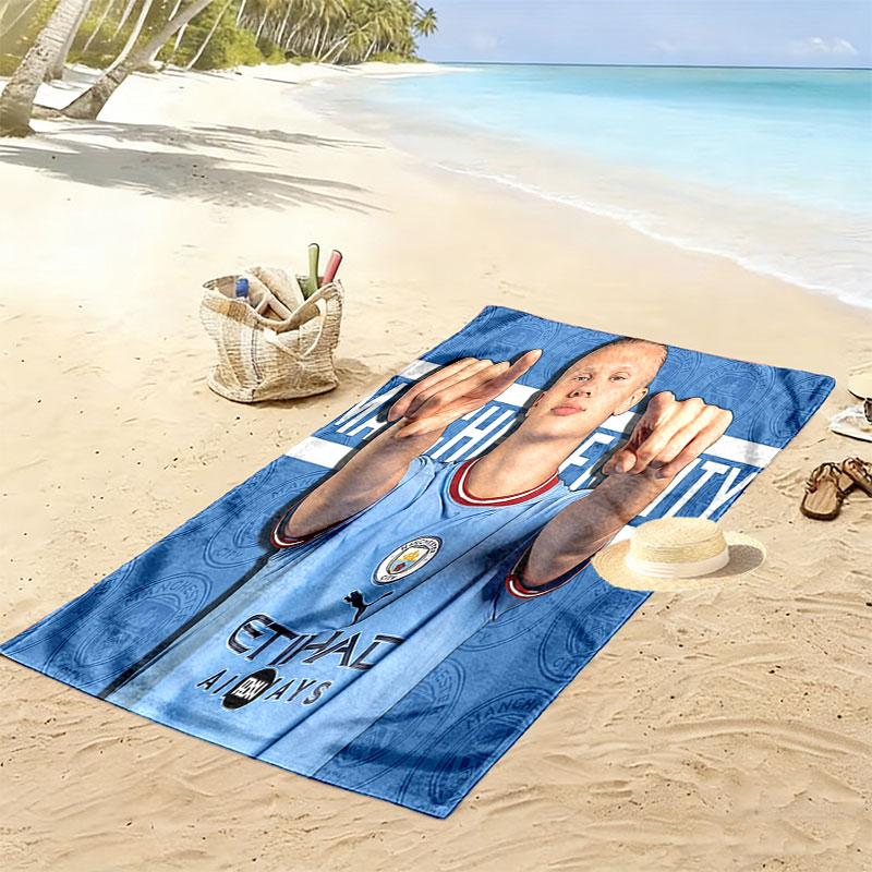 Erling Haaland Icon Beach Towel, Large Soft Quick Dry Towel for Beach Camping Swimming