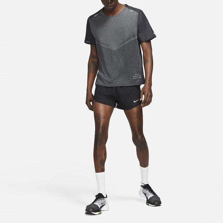 Nike Мужская быстросохнущая дышащая футболка с короткими рукавами Ultra Run Division Training, черные DA1299-010