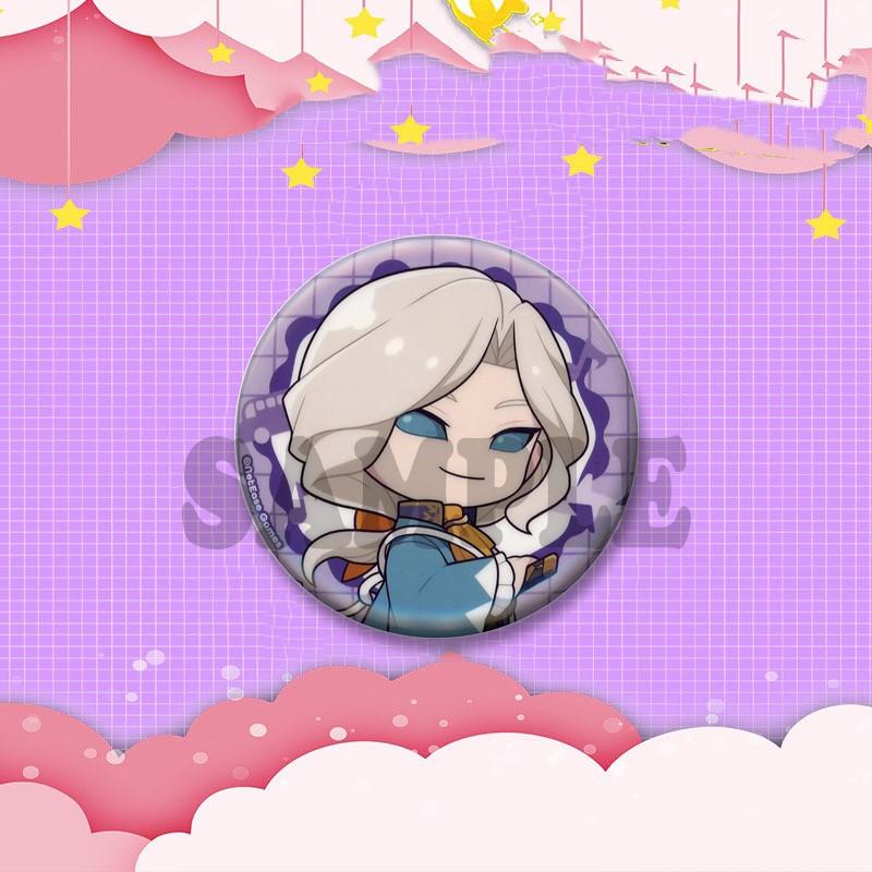 Game Peripheral Identity V Round Brooch Cartoon Emma Emily Lanternist Badges DIY Clothes Backpack Accessories Jewelry Pins Gifts