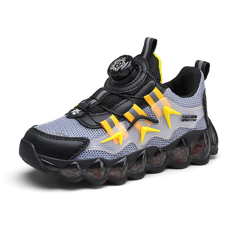 Детская спортивная обувь для детей среднего и старшего возраста, легкие кроссовки для бега, новая осенняя коллекция 2025 года, мальчиковые сетчатые туфли, весенняя дышащая сетка