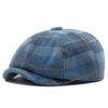 Plaid Beret Autumn Winter Warm Forward Hat Male Newsboy Hat Octagonal Hat Paintsman Hat