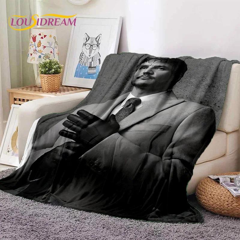3D Jose Pedro Pascal Actor Star Soft Blankets,Keep Warm Throw Blanket Comfortable Blanket for Picnic Beds Sofa Home Bedroom Gift