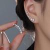 Seven Star Stud Earrings Row of Cubic Zirconias Earrings Shining Silver Earrings for Women Party Dating Formal Occasion Accessory
