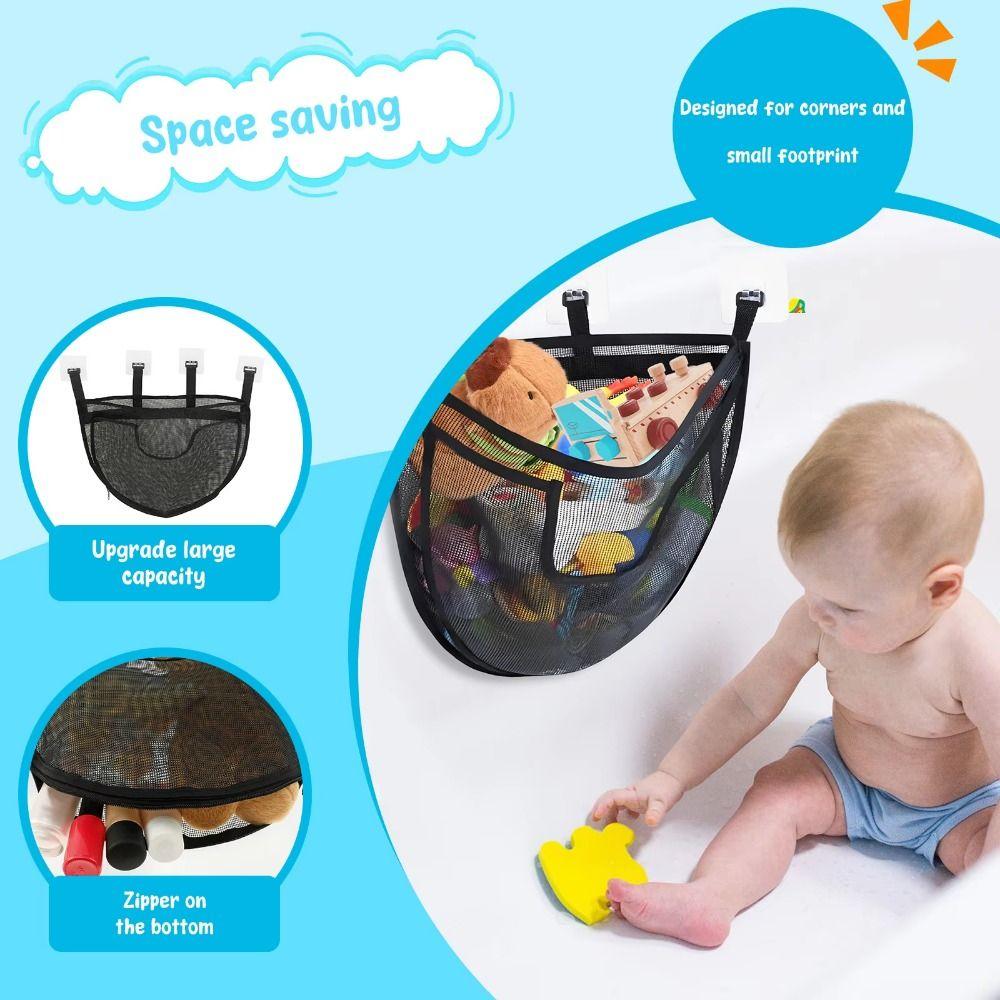 С Крючками Сетка для Хранения Игрушек для Ванной Большой Вместимости Держатель для Игрушек для Ванной Водные Игрушки