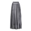 Women Maxi Skirt Elastic High Waist Pleated Golden Long Skirt Slimming Design Spring Summer Skirt Work Leisure Travel Wear