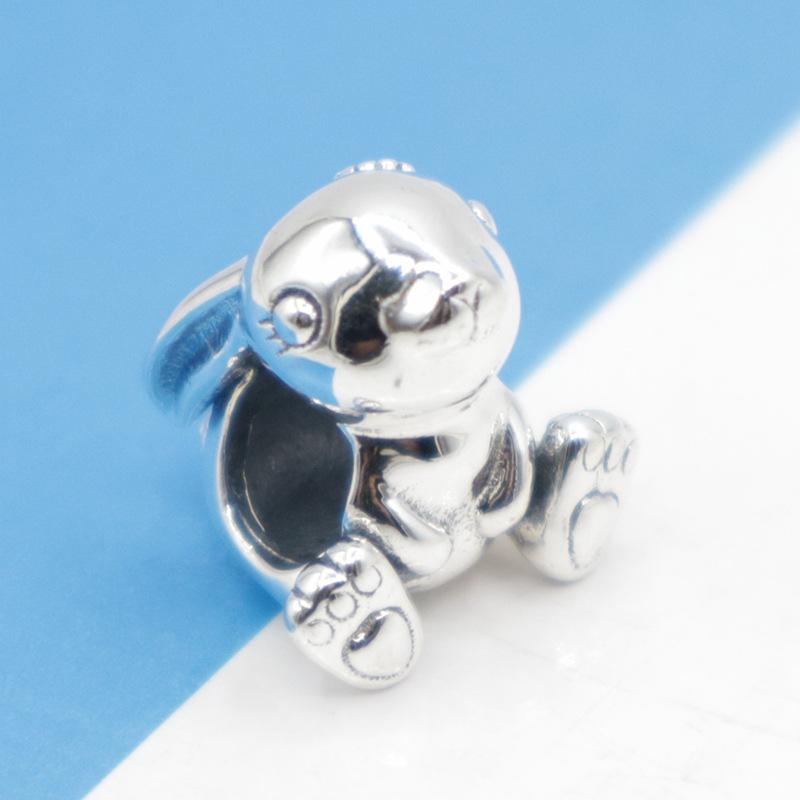 Newflower Корзина Цветов Милый Кролик Розы Шармы Бусины Подходит Оригинальный Медный Европейский Браслет Женские Украшения Подарок