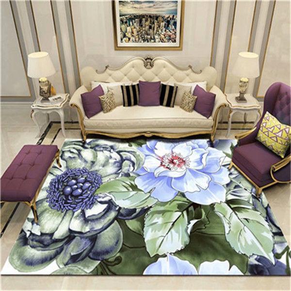 Цветочный пасторальный ковер с 3D принтом, домашний декор, коврики для входной двери, коврики для гостиной, ковры в спальне, детский ковер, коврик для ванной