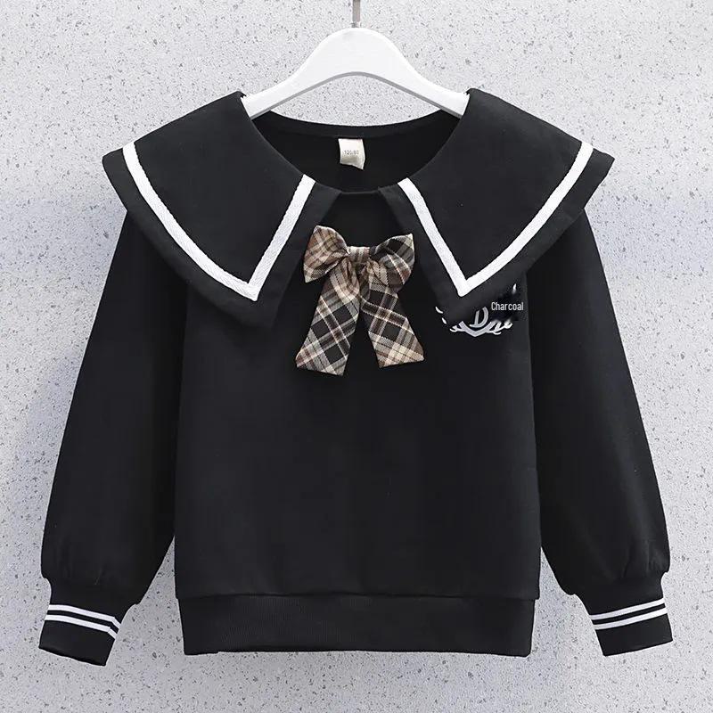 Костюм для школьной формы с юбкой в клетку на весну/осень для девочек - шикарный повседневный комплект из двух предметов в стиле JK