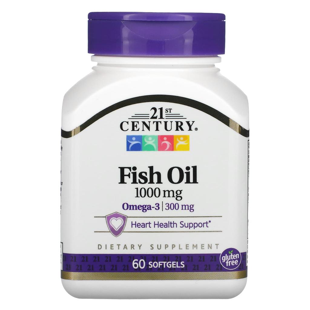 21st Century Fish Oil, 1000 Mg, 60 Softgels