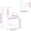 Swivel Chair 54 x 55 x 90 cm Cream Velvet