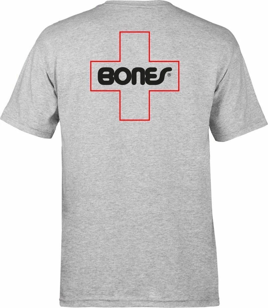 Powell Peralta BONES SWISS OUTLINE POCKET Skateboard T Shirt ASH GREY Unisex T-Shirt