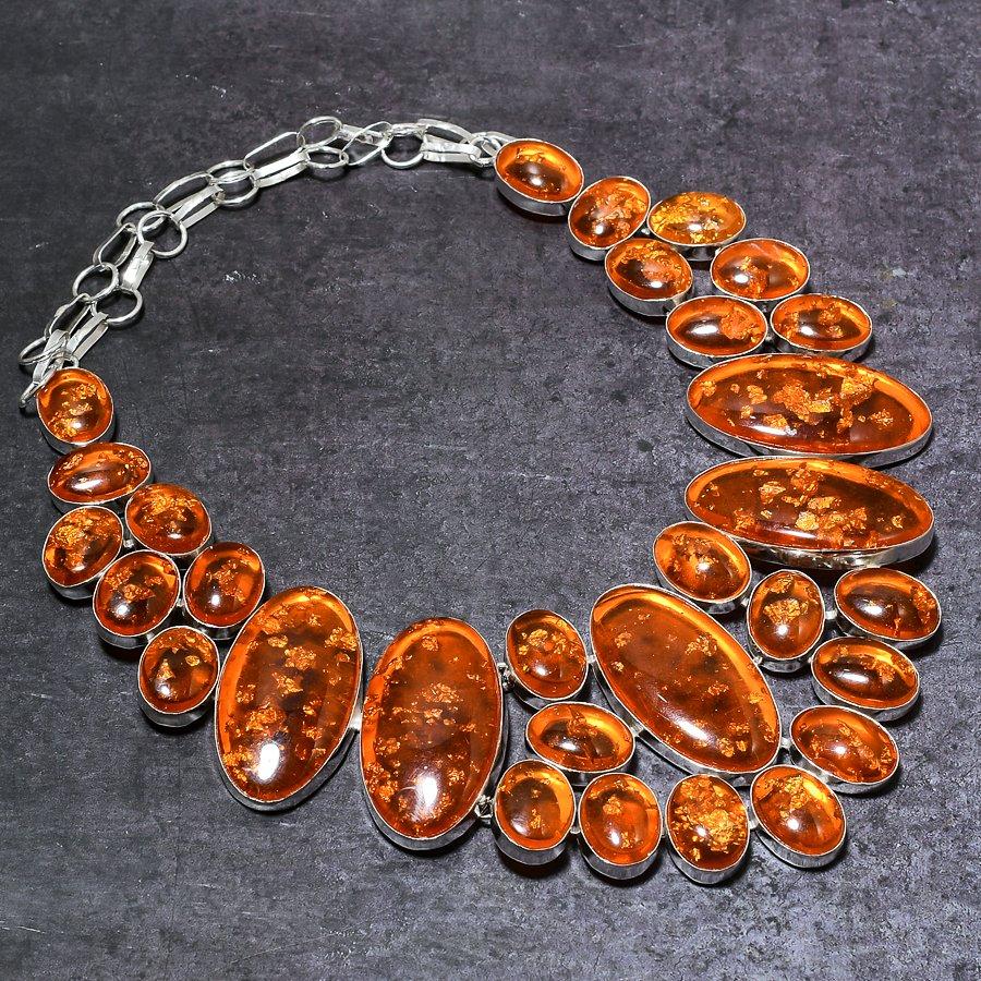 Ювелирное ожерелье из натурального балтийского янтаря из стерлингового серебра 925 пробы 18 дюймов Y5o74