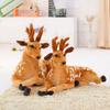 Plush Deer Toy Soft PP Cotton Filling Simulation Animal Doll Christmas Elk Decoration for Home Office Kids Room