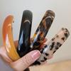 PVC Spring Clip Arc Large Hairpin Creative Leopard Print Hair Clip  Female
