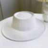 Women S Wool Felt Hat Flat Top Wide Brim French British Style Autumn Winter Solid Color