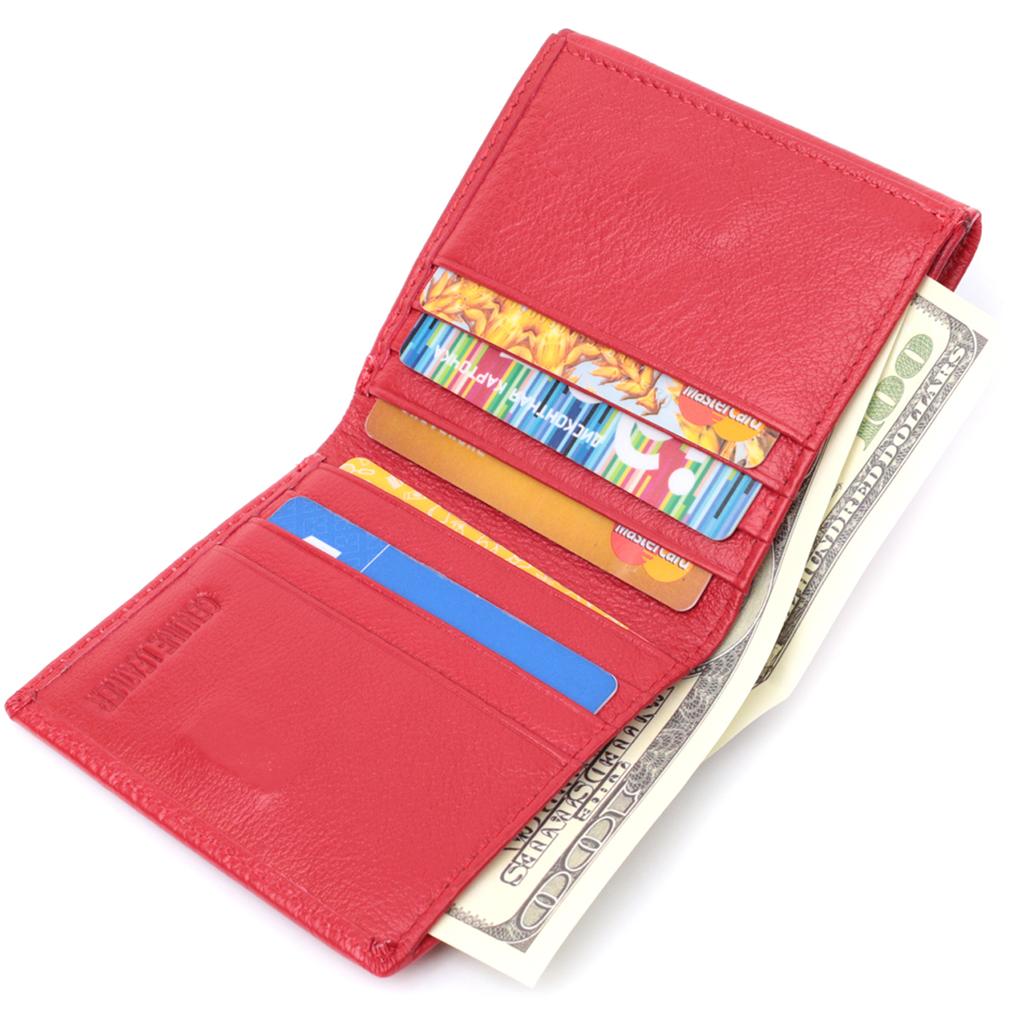 Comfortable Wallet for Women Made of Genuine Leather ST Leather 22710 Red