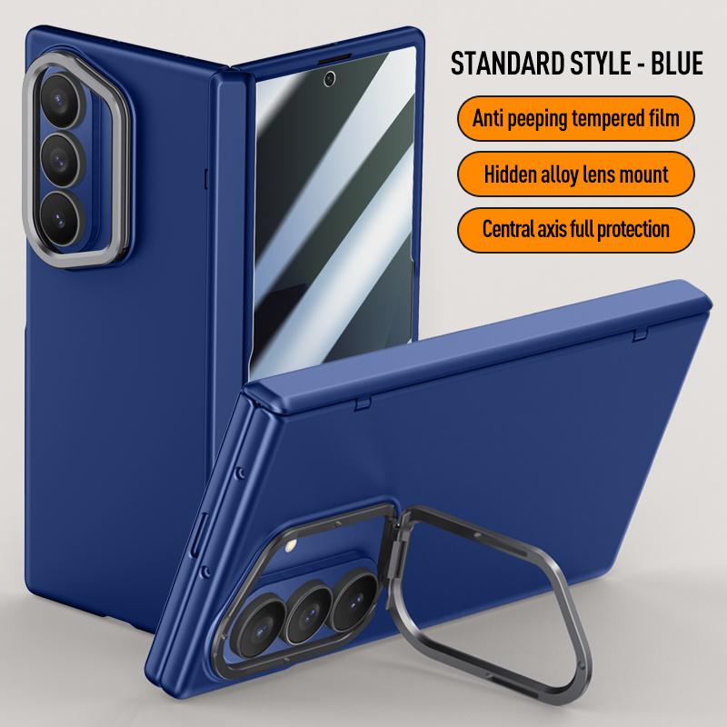 Для Samsung Galaxy Z Fold 7 С защитным стеклом для конфиденциальности Полностью защитный Ультратонкий Чехол для телефона Крышка держателя камеры пружинного шарнира