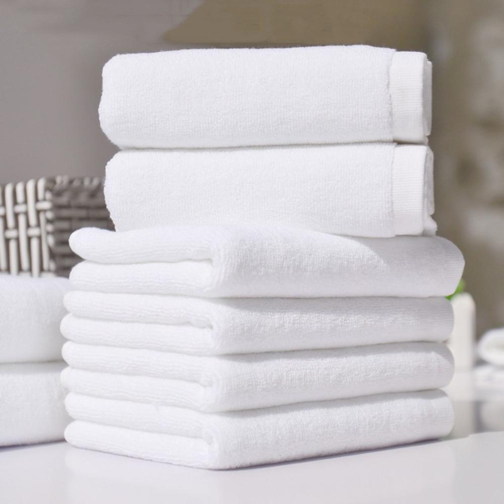 100CMX200CM White Bath Towel Extra Absorbent Quick Dry Cotton Towel for Hotel Home Bathroom Spa Gym