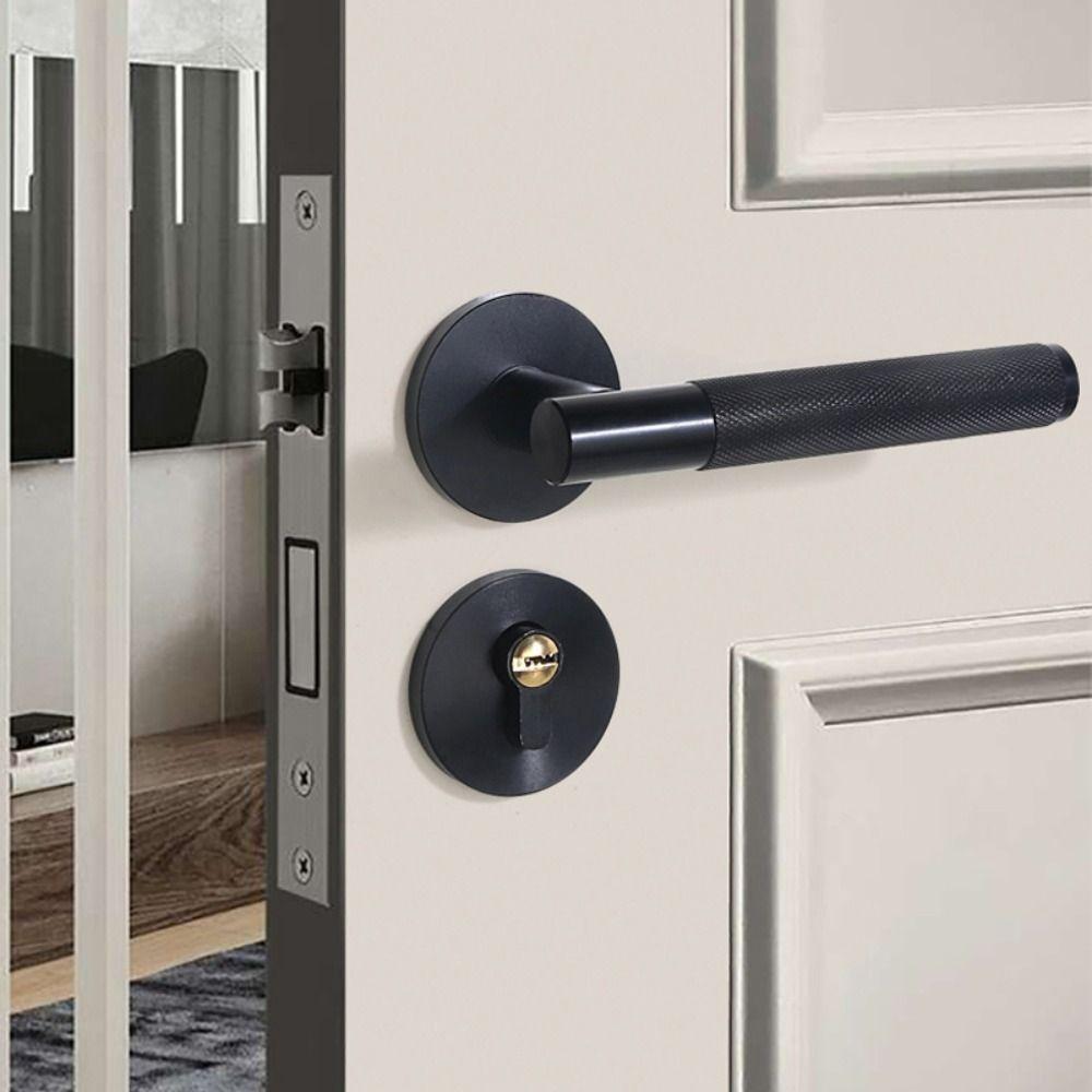 Изысканная дверная ручка, замок, элегантный межкомнатный дверной замок, бесшумный набор, дверная ручка, дверная фурнитура