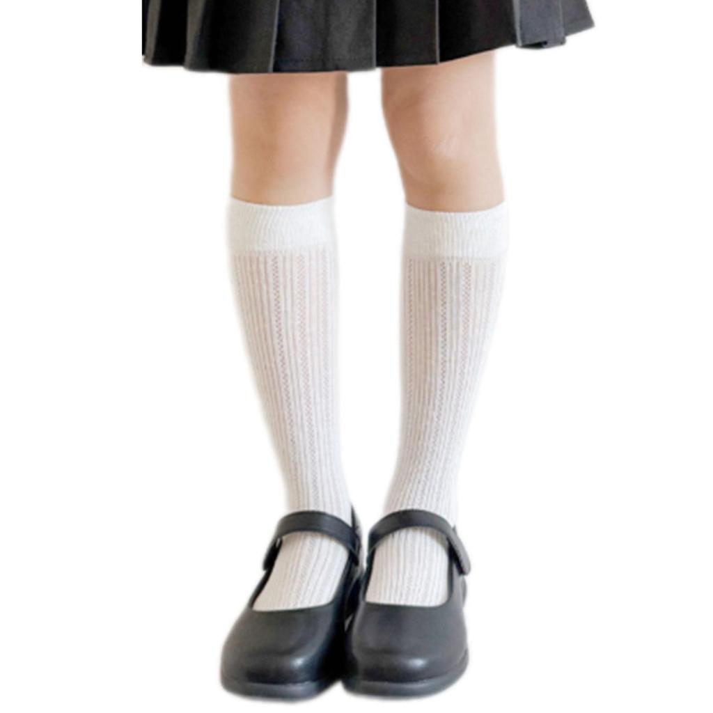 Comfortable Long Tube Socks for Girls Elastic Combed Cotton Stockings Comfortable Daily Wear for School Play