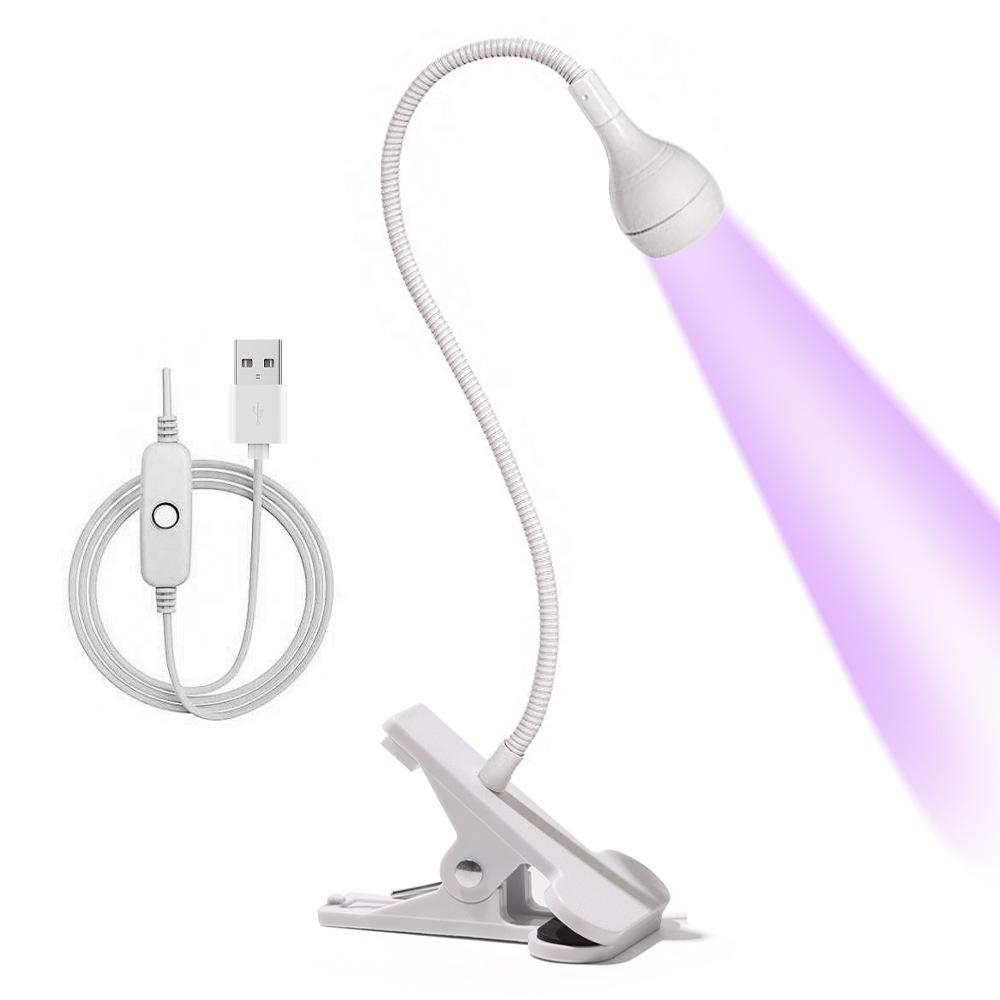Мощная USB-лампа для сушки ногтей УФ с зажимом - Гибкая настольная лампа для фототерапии