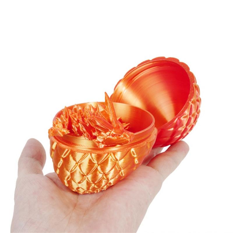 Полностью шарнирный 3D-напечатанный дракон в яйце, полностью подвижный дракон, хрустальный дракон, украшения из драгоценных камней, хрустальный дракон