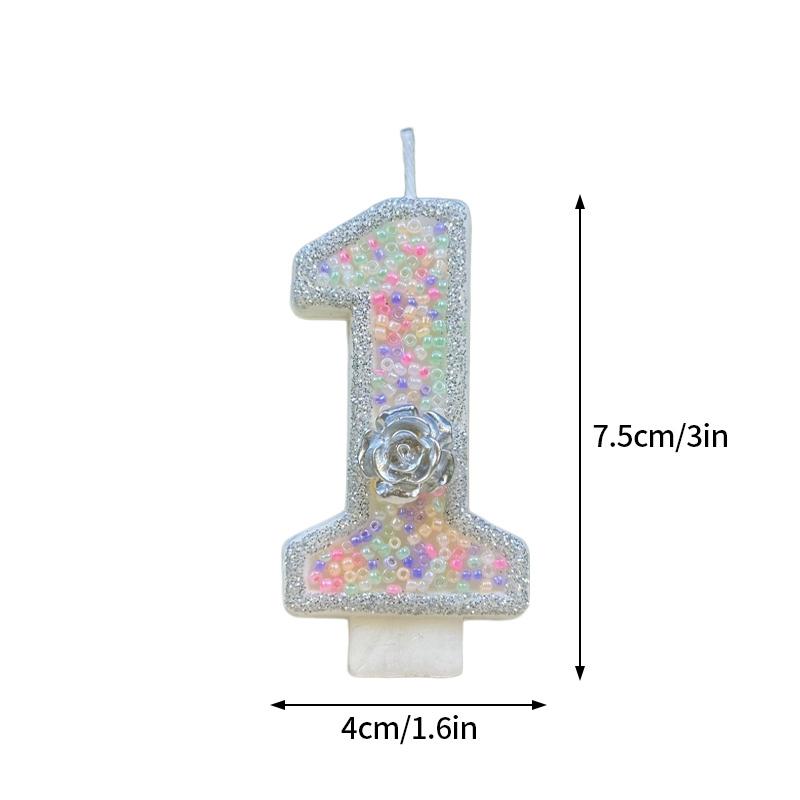 Colored Balls Digital Candles Unique 0-9 Number Birthday Cake Candles Fun Glitter Cupcake Topper Wedding Birthday Party Supplies