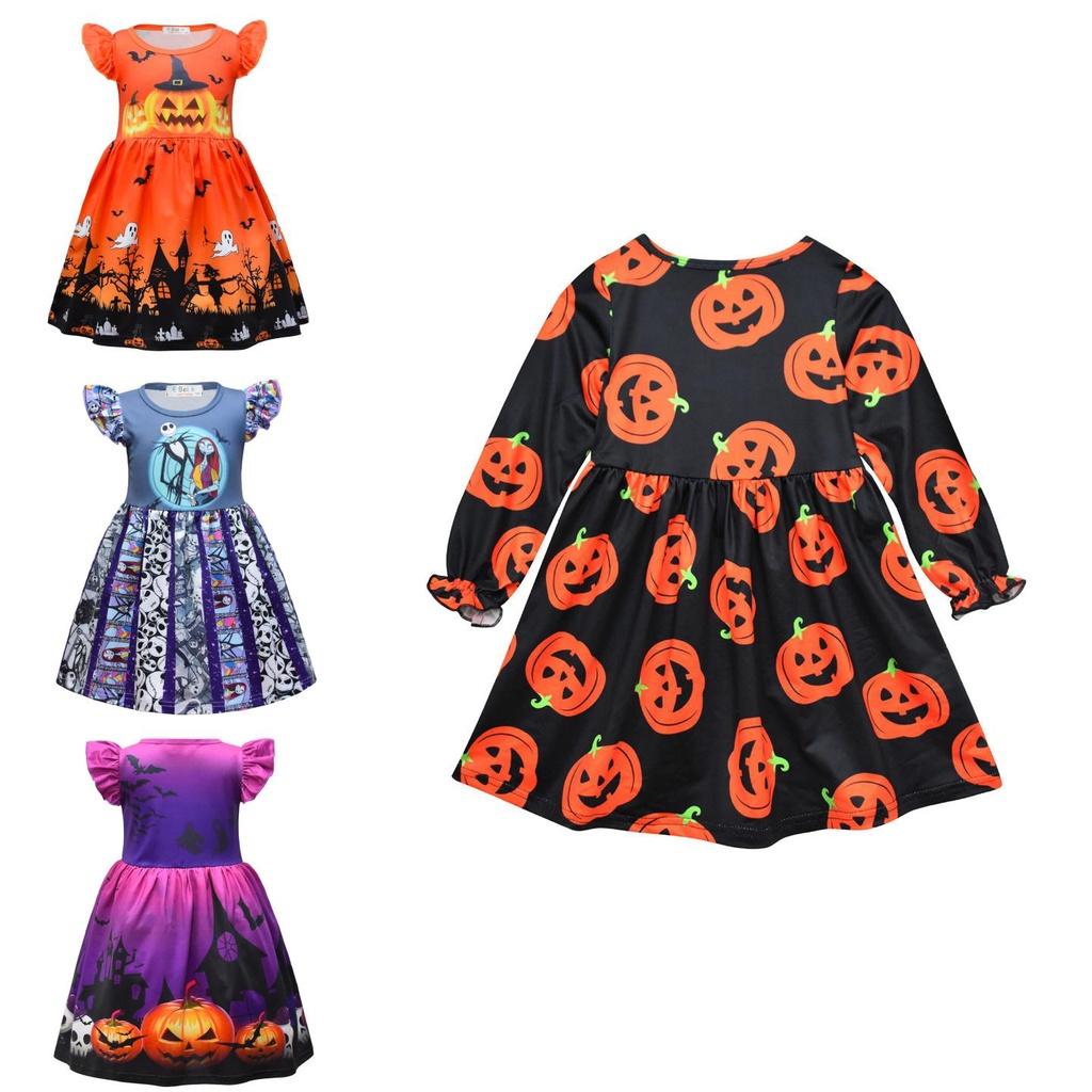 Платье принцессы для девочек «Кошмар перед Рождеством» Хэллоуин Косплей Юбка
