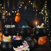3/9Pcs Halloween Candy Bowls Witch Cauldron Treat Bowls with Iron Rack Candy Bucket Decoration Halloween Party Supplies
